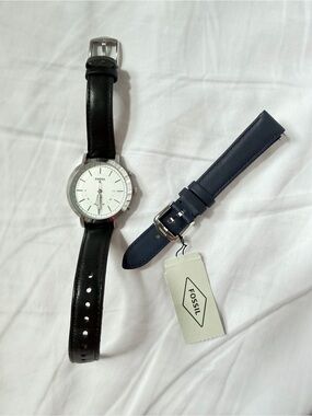 Fossil Hybrid Smartwatch with Extra Strap | Fossil Q Hybrid Leather Smart Watch